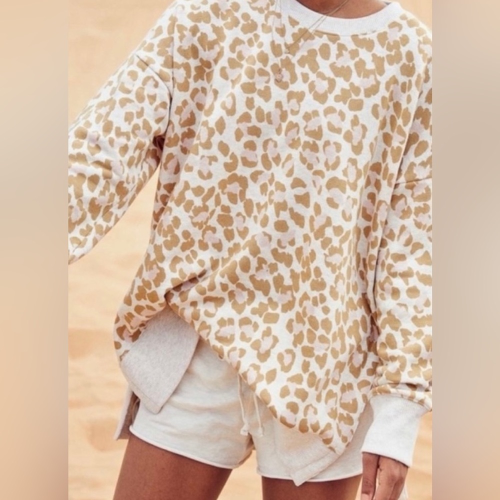 Aerie | Cheetah Oversized Sweatshirt | Size S